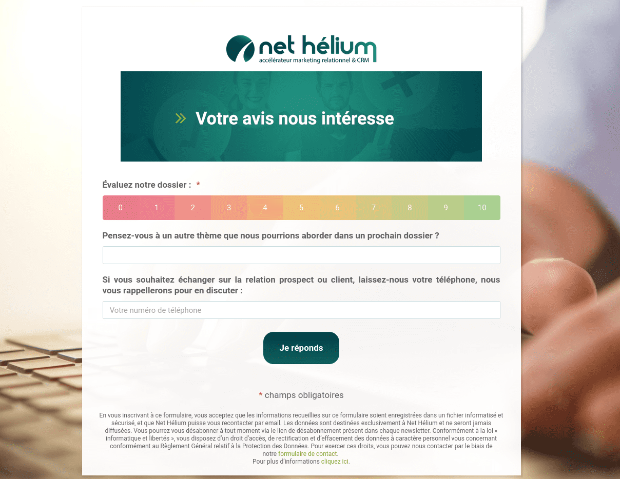 visuel formulaire de collecte - net hélium