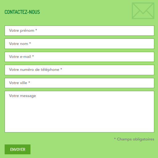 Exemple de formulaire de contact